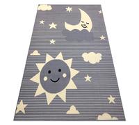 Tapis BCF FLASH Sky 4001 - Ciel étoiles gris 160x220 cm