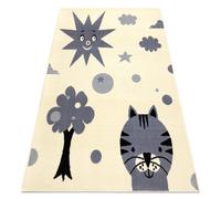 Tapis BCF FLASH Smile 3992 - Soleil crème / gris 140x190 cm