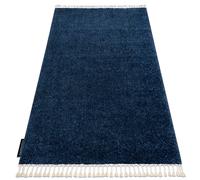 Tapis BERBER 9000 bleu foncé Franges berbère marocain shaggy 200x290 cm