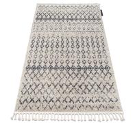 Tapis BERBER AGADIR G0522 crème et gris Franges berbère marocain shaggy 240x330 cm