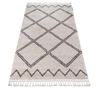 Tapis BERBER ASILA B5970 crème et marron Franges berbère marocain shaggy 80x150 cm