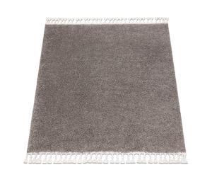 Tapis BERBER carré 9000 marron Franges berbère marocain shaggy 120x120 cm