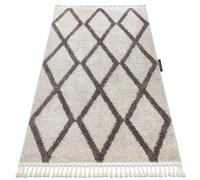 Tapis BERBER TROIK crème Franges berbère marocain shaggy 80x150 cm