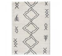 Tapis berbère 120x170 tissé motif ethnic LYN4 DOUX 3 crème