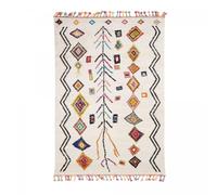 Tapis berbère 280x380 tissé motif ethnic LYN5 OURIKA E ivoire