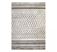 Tapis berbère 40x60 tissé motifs tribaux LYN8 MABAL crème
