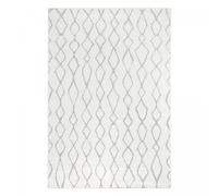 Tapis berbère 60x110 tissé motif ethnic BALANIO crème et gris