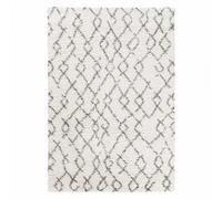 Tapis berbère 60x110 tissé motif ethnic LYN4 BENYLE B crème