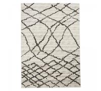 Tapis berbère 60x110 tissé motif ethnic NALIFO blanc