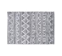 Tapis berbere avec motifs en relief blanc et gris 160 x 230 cm ERGA