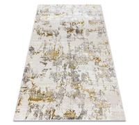 Tapis BLISS Z199AZ127 crème / doré - Abstraction moderne structurel 140x190 cm
