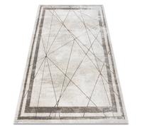 Tapis BLISS Z201Z128 crème / beige - Cadre géométrique moderne structurel 200x290 cm