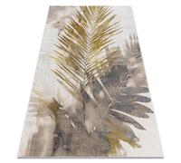 Tapis BLISS Z216AZ137 crème / doré - Feuilles de palmier moderne structurel 140x190 cm
