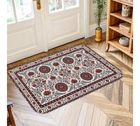 Tapis bohème à imprimé floral médaillon botanique 61 x 0,9 m
