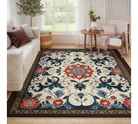 Tapis bohèmes esthétiques, décor crème élégant, Rouleaux, Tapis Ultra-Fin Ultra-Fin de Salon, Tapis antiglique Lavable en Machine pour Salle de Jeux, Chambre de bébé 180x270cm