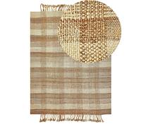 Tapis Boho Tissé à la Main avec Glands 140 x 200 cm en Jute Beige Berissa