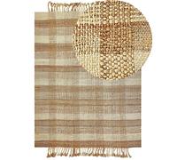 Tapis Boho Tissé à la Main avec Glands 160 x 230 cm en Jute Beige Berissa