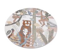 Tapis BONO 8426 cercle Jungle animaux sauvages crème / or foncé cercle 120 cm