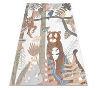 Tapis BONO 8426 Jungle animaux sauvages crème / or foncé 140x190 cm