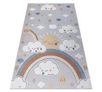 Tapis BONO 8437 Des nuages ciel gris clair / crème 200x290 cm