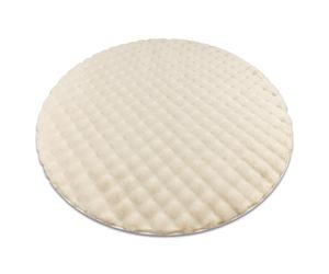 Tapis BUBBLE cercle ivoire 12 IMITATION DE FOURRURE DE LAPIN 3D structurel cercle 120 cm