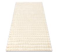Tapis BUBBLE ivoire 12 IMITATION DE FOURRURE DE LAPIN 3D structurel 60x100 cm