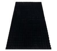 Tapis BUBBLE noir 25 IMITATION DE FOURRURE DE LAPIN 3D structurel 200x290 cm