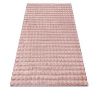 Tapis BUBBLE rose poudré 45 IMITATION DE FOURRURE DE LAPIN 3D structurel 200x290 cm