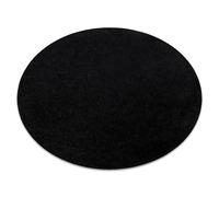 Tapis BUENOS cercle 6649 shaggy uni couleur unique noir cercle 100 cm