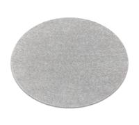 Tapis BUENOS cercle 7005 shaggy uni couleur unique argent cercle 120 cm