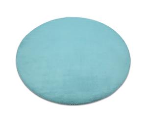 Tapis BUNNY cercle aqua bleu IMITATION DE FOURRURE DE LAPIN cercle 140 cm