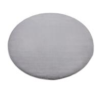 Tapis BUNNY cercle argentin IMITATION DE FOURRURE DE LAPIN cercle 80 cm