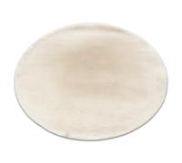 Tapis BUNNY cercle ivoire IMITATION DE FOURRURE DE LAPIN cercle 160 cm