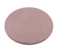Tapis BUNNY cercle rose IMITATION DE FOURRURE DE LAPIN cercle 80 cm