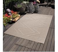 Tapis - CARPETTEX - Boho - 240 x 340 cm - Beige - Résistant pour extérieur et intérieur