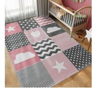 Tapis - CARPETTEX - Design de cœur - Rose - 140 x 200 cm - Intérieur