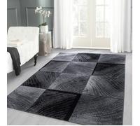 Tapis - CARPETTEX - Moderne - Design abstrait - Noir - 120 x 170 cm - Doux au toucher