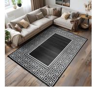 Tapis - CARPETTEX - Moderne - Noir - Poil court en méandre