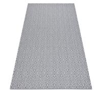 Tapis CASA ECO SIZAL BOHO Diamants 22084 anthracite / crème tapis en coton recyclé 75x150 cm