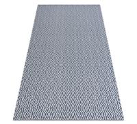 Tapis CASA ECO SIZAL BOHO Diamants 22084 bleu foncé / crème tapis en coton recyclé 172x270 cm