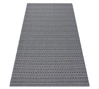 Tapis CASA ECO SIZAL BOHO œillets 22075 noir / gris tapis en coton recyclé 172x270 cm