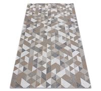 Tapis CASA ECO SIZAL BOHO Triangles 2816 crème / taupe tapis en coton recyclé 172x270 cm
