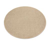 Tapis CASABLANCA LOOM cercle beige bouclé doux intérieur et extérieur cercle 80 cm