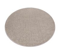 Tapis CASABLANCA LOOM cercle marron bouclé doux intérieur et extérieur cercle 100 cm