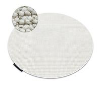 Tapis CASABLANCA LOOP cercle blanc bou oux cercle 133 cm