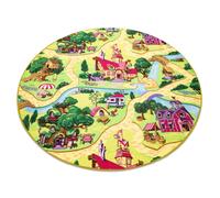 TAPIS cercle CANDY TOWN VILLAGE SUCRÉ pour les enfants des rues ville cercle 170 cm