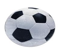 Tapis cercle lavable BAMBINO 2139 - football pour les enfants antidérapant - noir / blanc cercle 100 cm