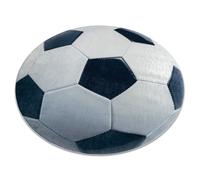 Tapis cercle lavable BAMBINO 38540 - football pour les enfants antidérapant - noir / blanc cercle 100 cm