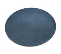 Tapis cercle POSH Shaggy bleu très épais en peluche antidérapant lavable cercle 60 cm