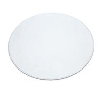 Tapis cercle POSH Shaggy ivoire très épais en peluche antidérapant lavable cercle 80 cm